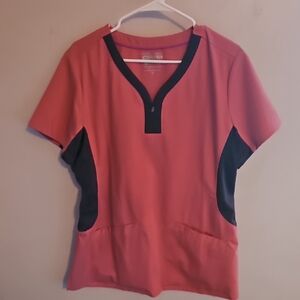 Elegant Red and Black Short Sleeve Top